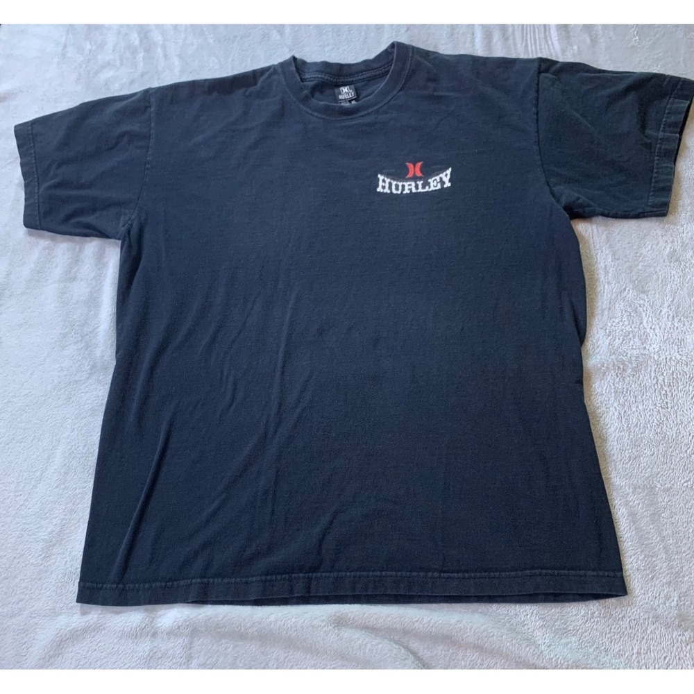 Hurley Freedom Movement Graphic‎ T-Shirt Men's XL Black Short Sleeve Surf Tee